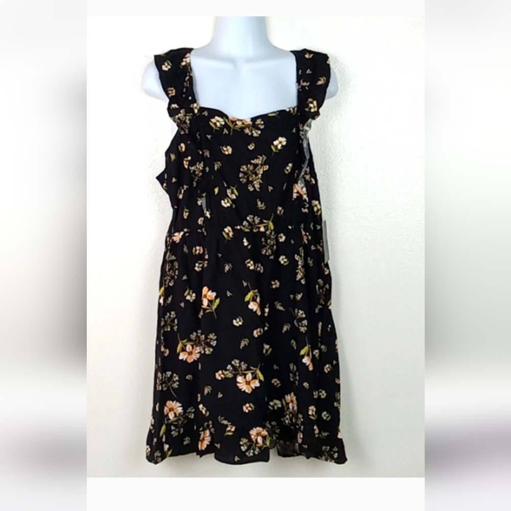 Floral Black Dress